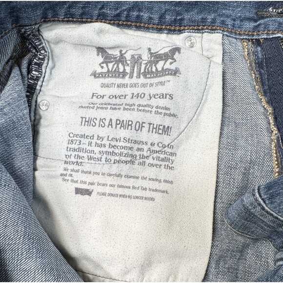 Levis 527 Slim Fit Bootcut Jeans Mens 33x32 Cotton Med Wash Blue Denim Western - Picture 4 of 12